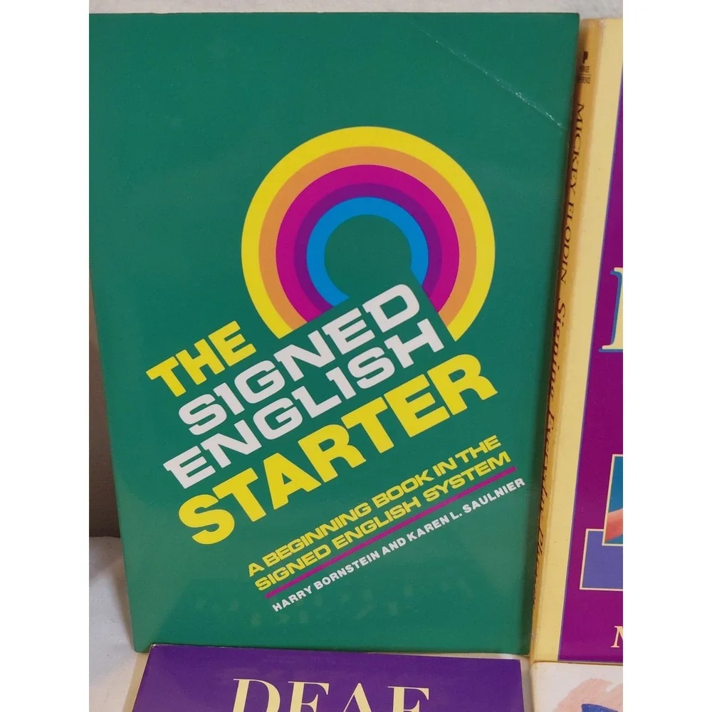 Deaf Studies & Sign Language Book Lot 4 ASL Signed English Deaf Culture